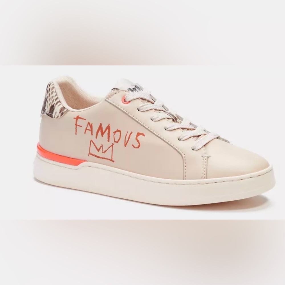 Coach X Jean Michel Basquiat Clip Low Top Sneaker Size 8 - Picture 2 of 5